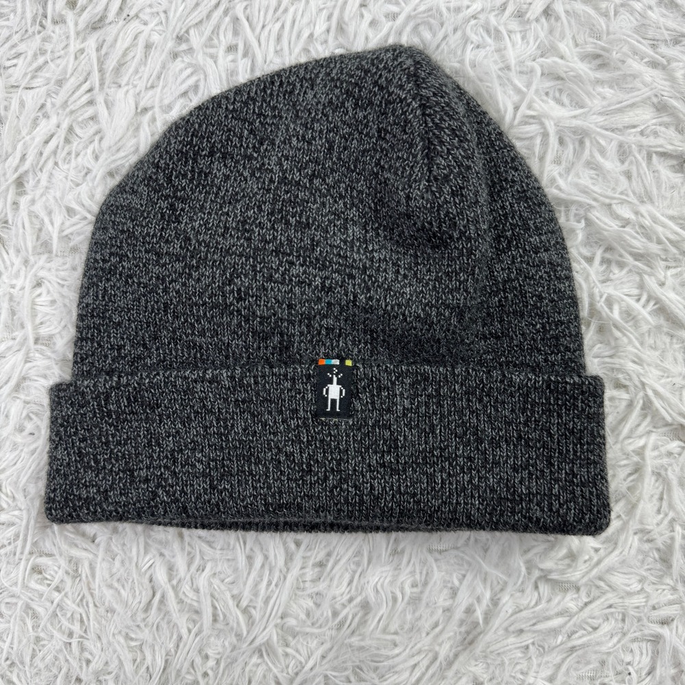 Smartwool Hat Unisex One Size Charcoal Gray Cabin Beanie Merino Wool Blend